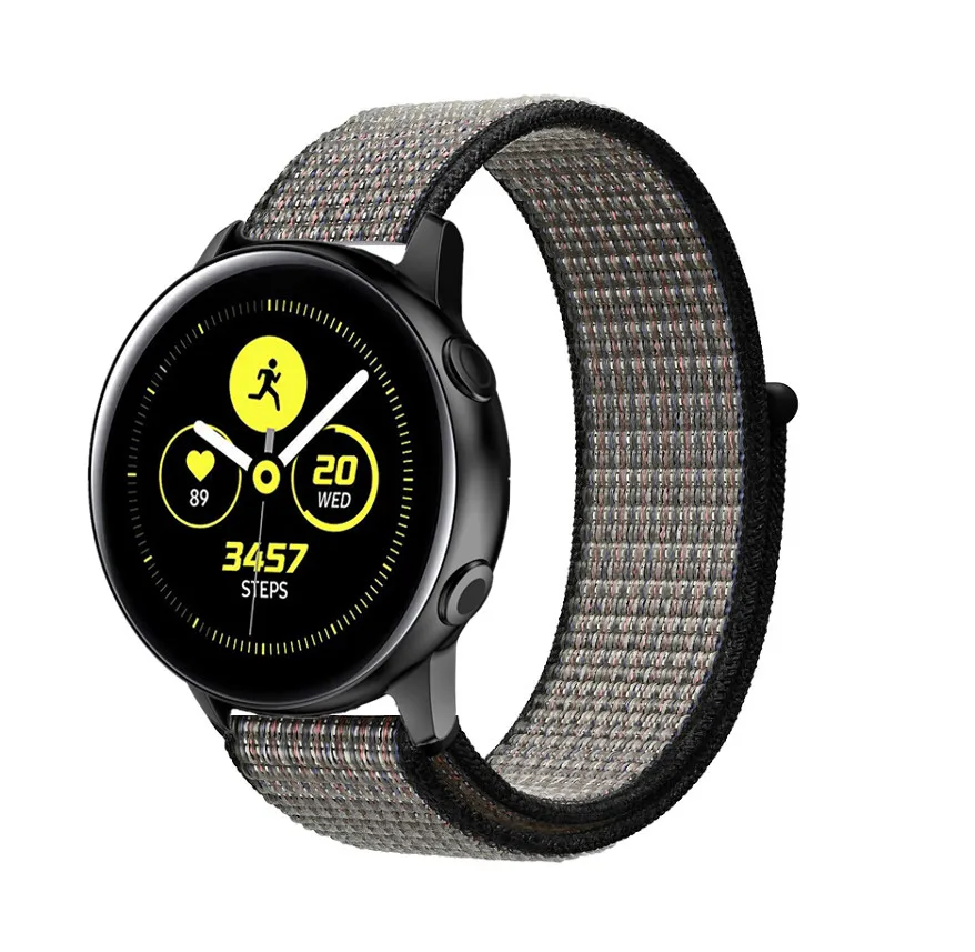 Переключатель, нейлоновый ремешок для наручных часов Xiaomi huami amazfit bip huawei часы GT 20/22 мм, ремешок для samsung Шестерни S3/S2 galaxy Watch active2 42 мм 46 мм