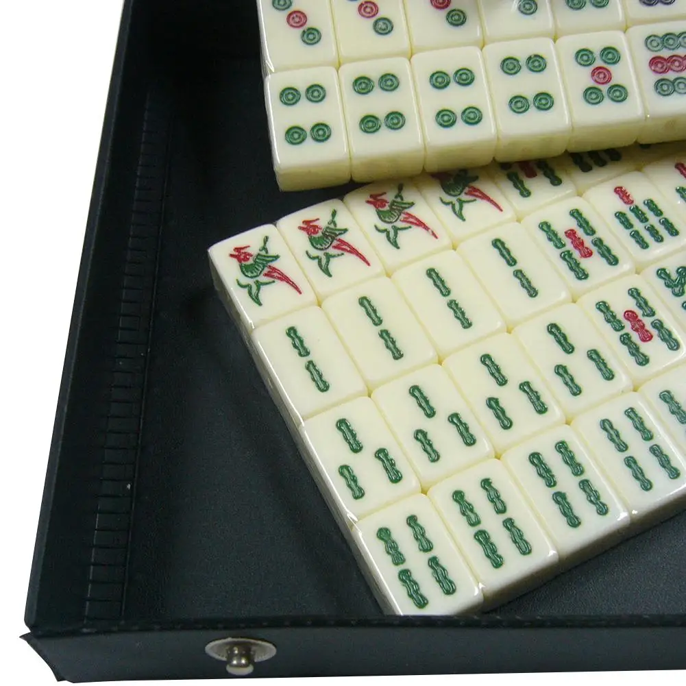 Портативный Мини маджонг складные деревянные коробки Majiang набор настольная игра Mah-jong путешествия доска игра Крытый развлечения 4