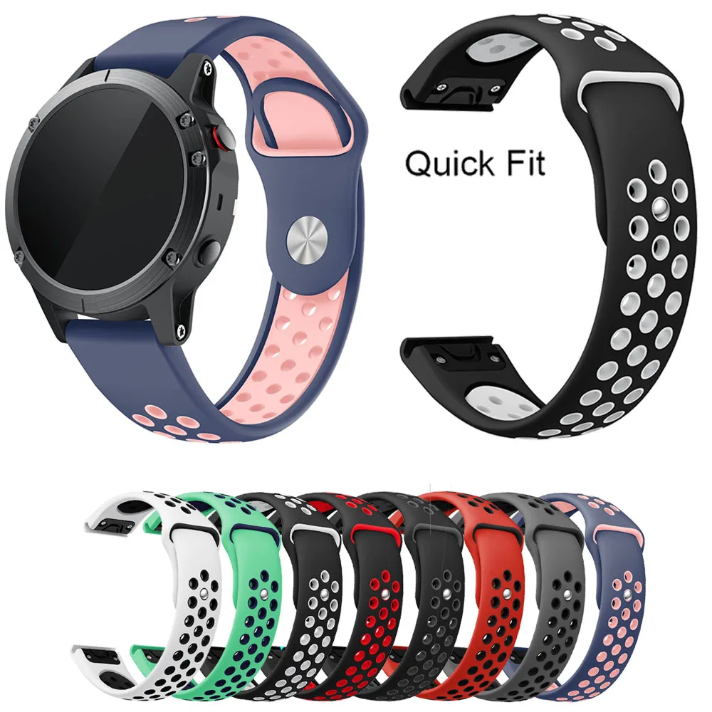 22 мм силиконовый ремешок для Garmin Fenix 5/5 Plus/Approach S60/Quatix 5/Forerunner 935 ремешок для часов простой и быстрый установка подходит для наручных часов