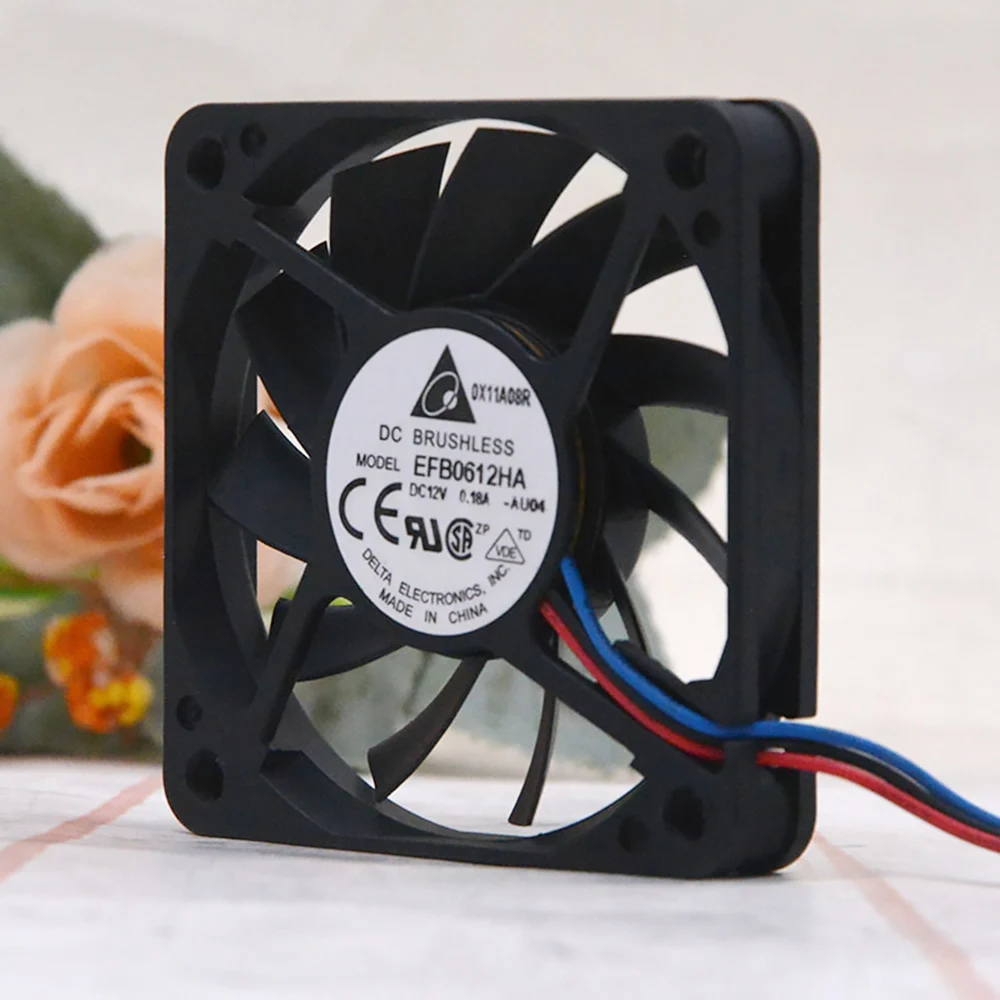 2 контактный или 3 для delta EFB0612HA 6010 DC 12V 0.18A 6 см 60 мм чехол компьютера процессора