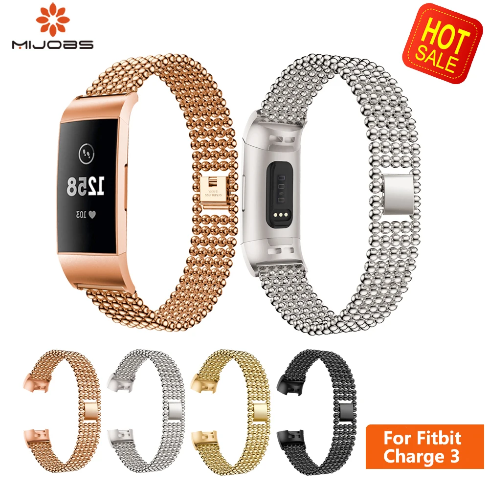 Новый металлический Старп из нержавеющей стали для Fitbit Charge 3 Band SmartWatch аксессуары