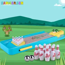 Мини настольный Боулинг игра игрушка забавный Крытый родитель-ребенок интерактивные настольные спортивные настольные игры игрушка боулинг подарок для детей