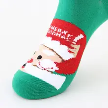 4 пары, унисекс, хлопковые Праздничные Носки до середины икры, Носки с рисунком Санта Клауса, чулочно-носочные изделия, 95AB