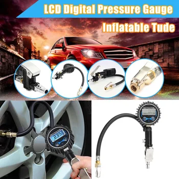 

Dial Meter Vehicle Tester Digital Car Truck Tyre Inflation for Guns Monitoring Tool Air Tire Pressure Inflator Gauge LCD Display