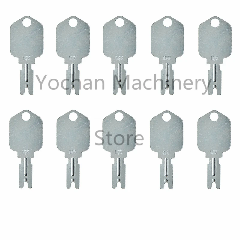 10 Pieces 166 186304 Forklift Key For Clark Yale Hyster Komatsu Gradall