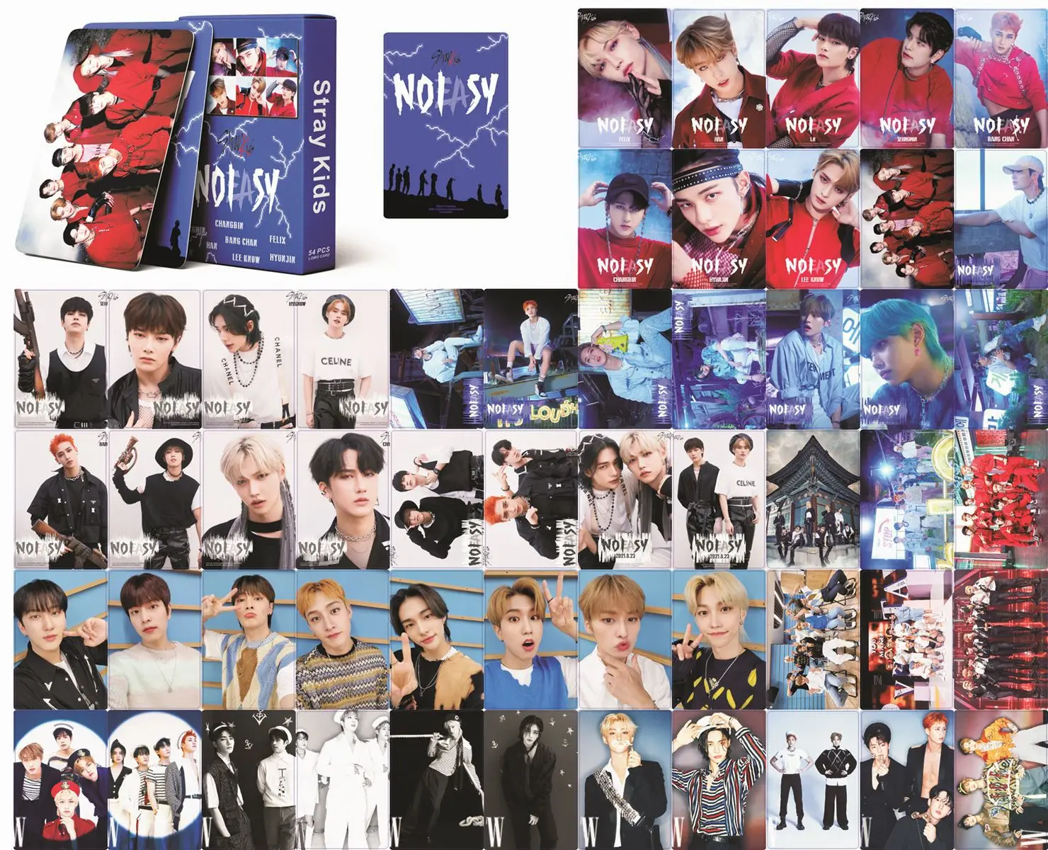 55PCS / Kpop Stray kids NO EASY Lomo Cards ATEEZ TXT TWICE NCT Bangtang Boys TXT ENHYPEN ITZY MAMAMOO Card album idol fan card