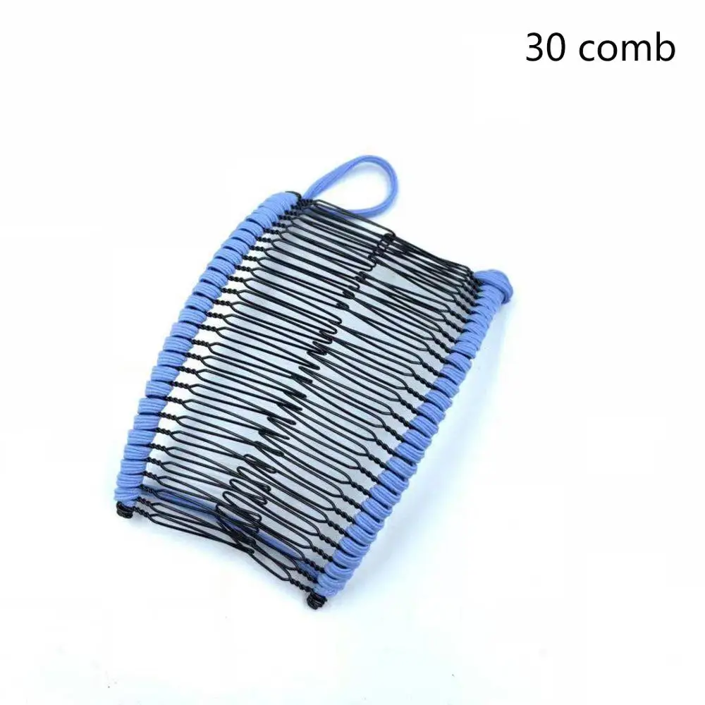 blue 30 comb 1 шт. заколка для волос в форме банана для ленивых волос Машинка для стрижки волос аксессуары для укладки волос гребень для волос Рождественский аксессуар для волос - Цвет: blue 30 comb