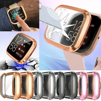 

Soft TPU Smart Watch Protective Cover + Screen Protector For Fitbit Versa 2 Watch Case Watch Waterproof Shockproof Frame
