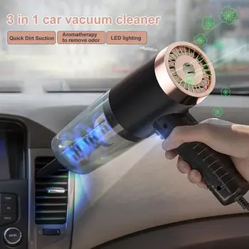 

120W 3-in-1 Portable Car Vacuum Cleaner Dry Wet Dual Use Built-in Aromatherapy Double HEPA Filter Strong Suction Vacuum Cleaner
