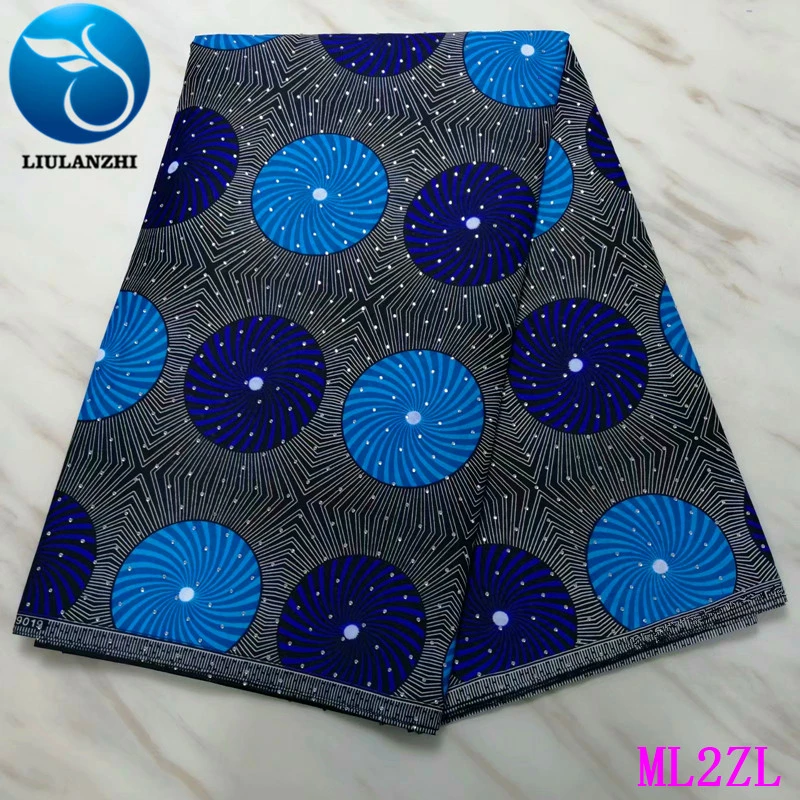 ML2ZL48 Воск liulanzhi ткани настоящая вощеная ткань Анкара с камнями высокое качество хлопок батик ткань 6 ярдов/партия ML2ZL34-ML2ZL64 - Цвет: ML2ZL48
