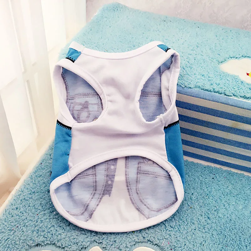 Мультяшная рубашка для собак летняя одежда маленьких футболка чихуахуа жилет