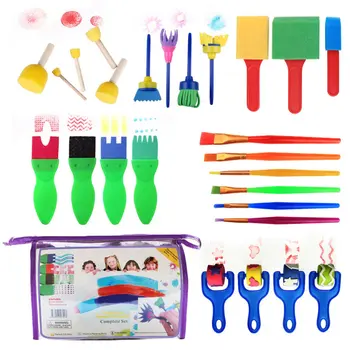 

42Pcs/Set Sponge Painting Brushes Rawing Brush Set For Kids Early Learning Diy Painting Sponge Brush Set