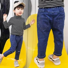Весенняя одежда для девочек; джинсы; Новинка года; стильные детские повседневные брюки с дырками; модная детская одежда