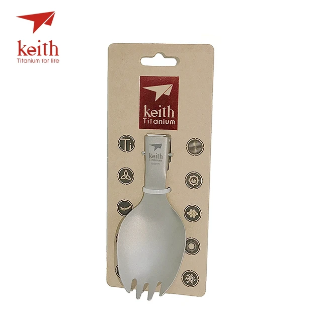 Кемпінговий посуд Keith Titanium Folding Spork - Image 6