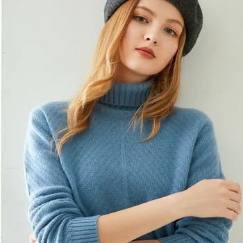 

Women's sweater in autumn and winter new thick fashion turtleneck jacket 100% pure cashmere