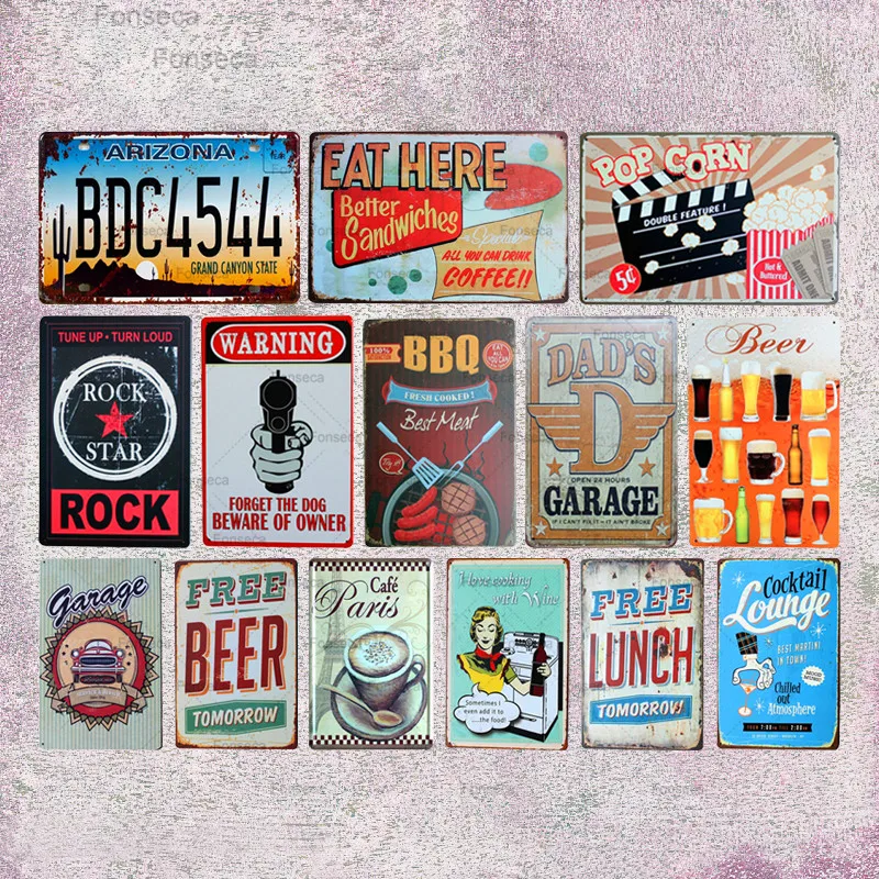 Garage Car Service Repair Wall Decoration Art Poster Home Decor Decalsmetal Metal Tin Signs Plate Painting Mix Order A839 | Дом и сад