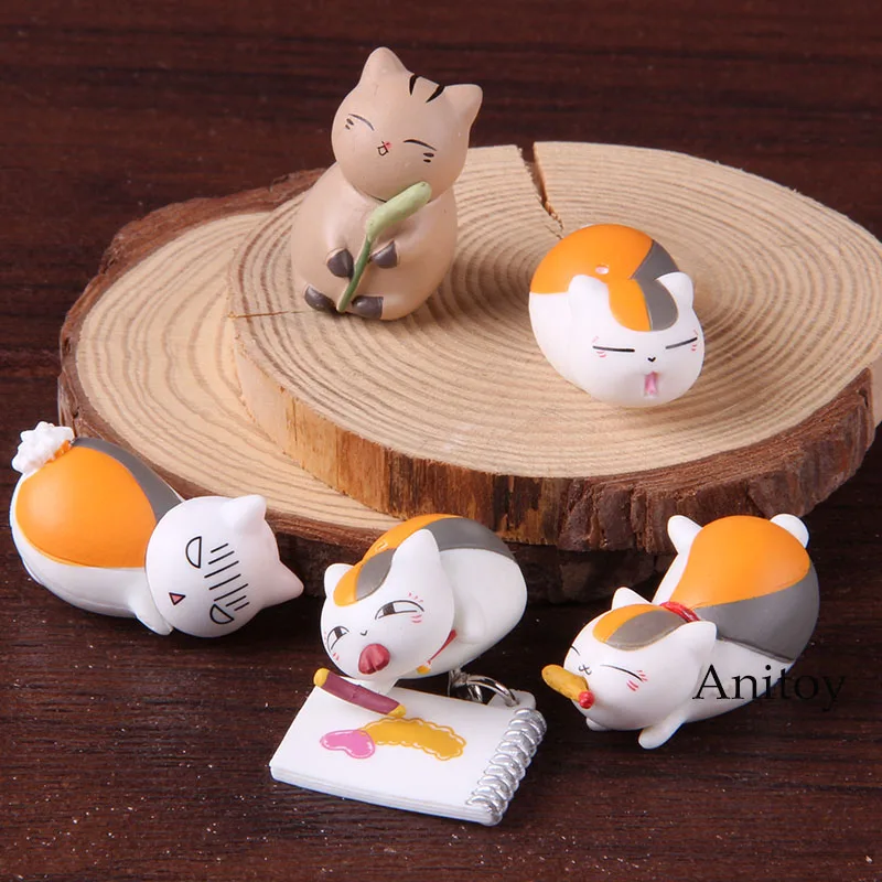 Фигуры аниме «тетрадь дружбы Нацумэ» Nyanko кошка-сэнсэй Мадара фигурка ПВХ Коллекционная модель игрушки 5 шт./компл