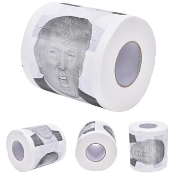 

New Donald Trump Humour Toilet Paper Roll Novelty Funny Gag Gift Dump with Trump