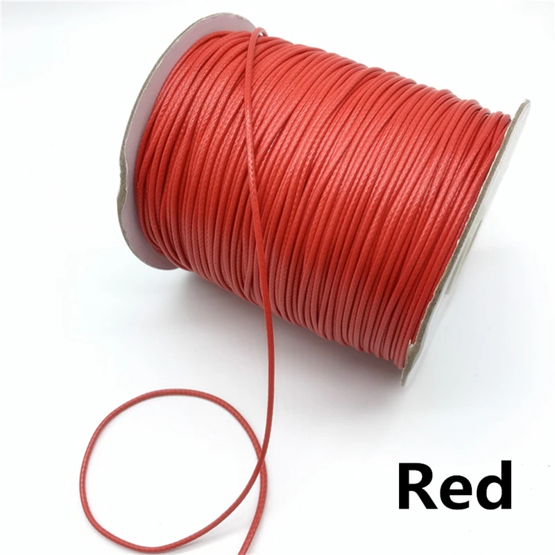 0.5mm 0.8mm 1mm 1.5mm 2mm Waxed Cotton Cord Rope Waxed Thread Cord String Strap Necklace Rope Jewelry Making cotton rope waxed cord