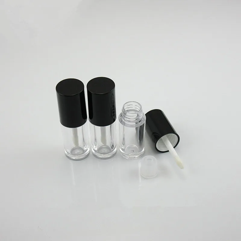2.5ml Empty Clear Lip Gloss Tube Plastic Lips Balm Bottle Brush Container Beauty Tool Mini Refillable Bottles Lipgloss Tubes
