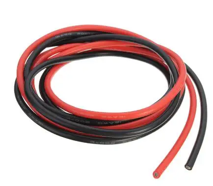 

2M Two Wires 12/16/18/20/26/28/30AWG Silicone Wire SR Wire Flexible Stranded Copper Electrical Cables 1M black+1M red For RC