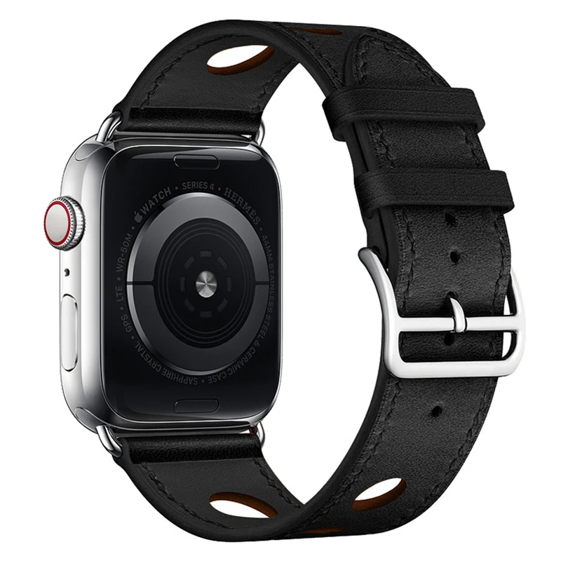 Кожаный ремешок для apple watch band 5 4 44 мм 40 мм correa iwatch 3 2 42 мм 38 мм браслет для часов apple watch 4 5 Аксессуары