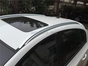 

Car accessories Aluminium alloy car styling Silver Top Roof Rails Rack Side Bars Decoration Trim Cover High-quality