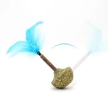 

Natural Healthy Pet Cat Snacks and Tumbler Toy with Feather for Cats, Delicious Catnip Ball and Silvervine Stick