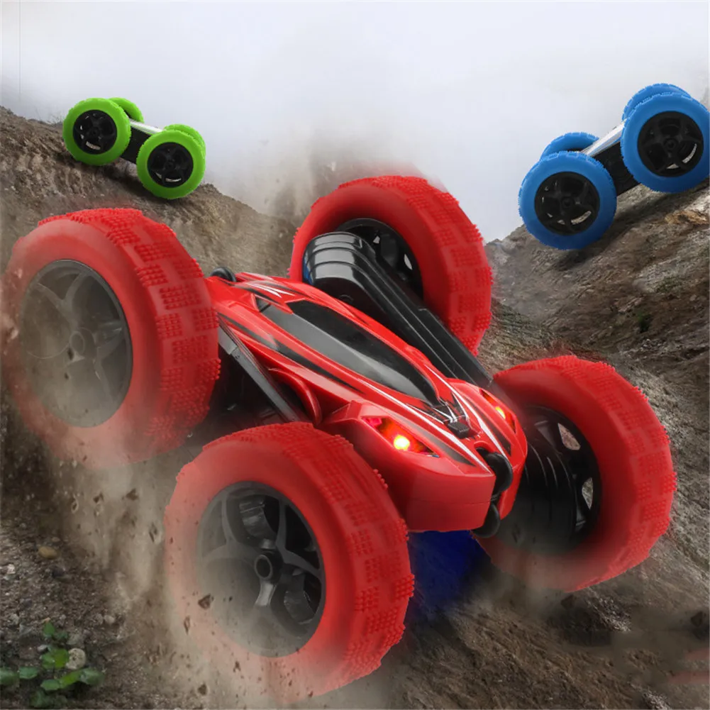 360 градусов вращающийся двухсторонний RC трюк автомобиль со светом 1:24 модельная игрушка для детей
