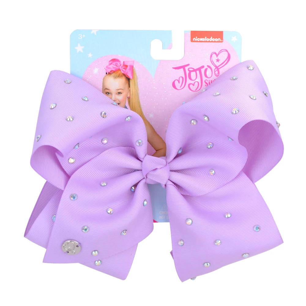 Банты для волос с зажимом девочек 1 шт. 7 5 дюйма JOJO Siwa однотонные стразы заколки ручной работы | Отзывы и видеообзор