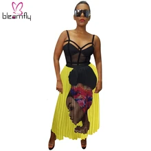 Осенняя Женская винтажная длинная Плиссированная юбка с высокой талией, длиной до лодыжки, Повседневная ретро большая свободная юбка макси, 2 цвета