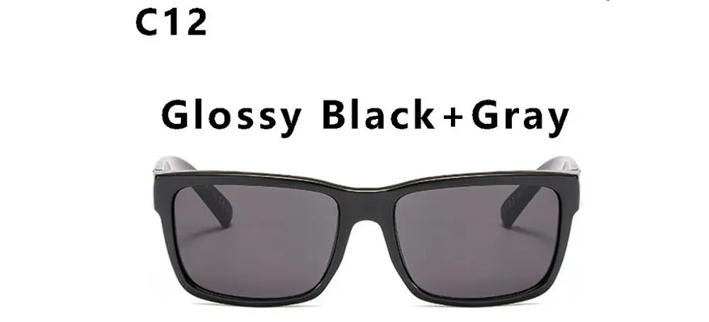 Брендовые классические квадратные солнцезащитные очки спортивные солнцезащитные очки UV400 линзы очки Аксессуары мужские солнцезащитные очки для мужчин/женщин - Цвет линз: C12