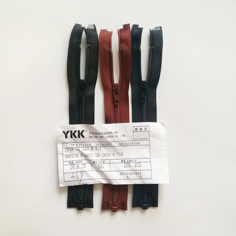 

30pcs/lot Ykk 3# Short Nylon Coil Zipper 16cm Open-End Kids Pet Jacket Coat Clothing Red Black Blue Navy Sewing Accessories