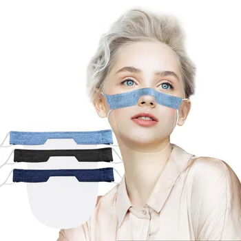 

1PC Face Visor Adult Mini Shield Washable Reusable Comfortable mascara transparente proteccion PVC Visual Face Protect Screen 42