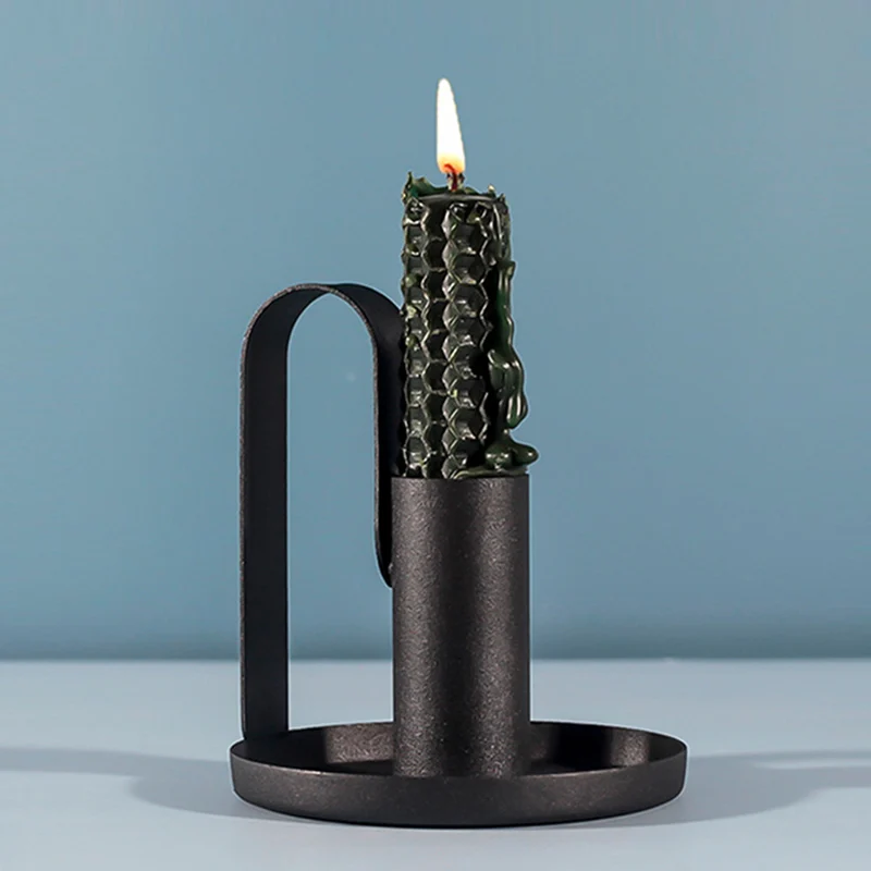 &quotЛучший&quot 2 шт подсвечники маленький подсвечник подставка Черный простой