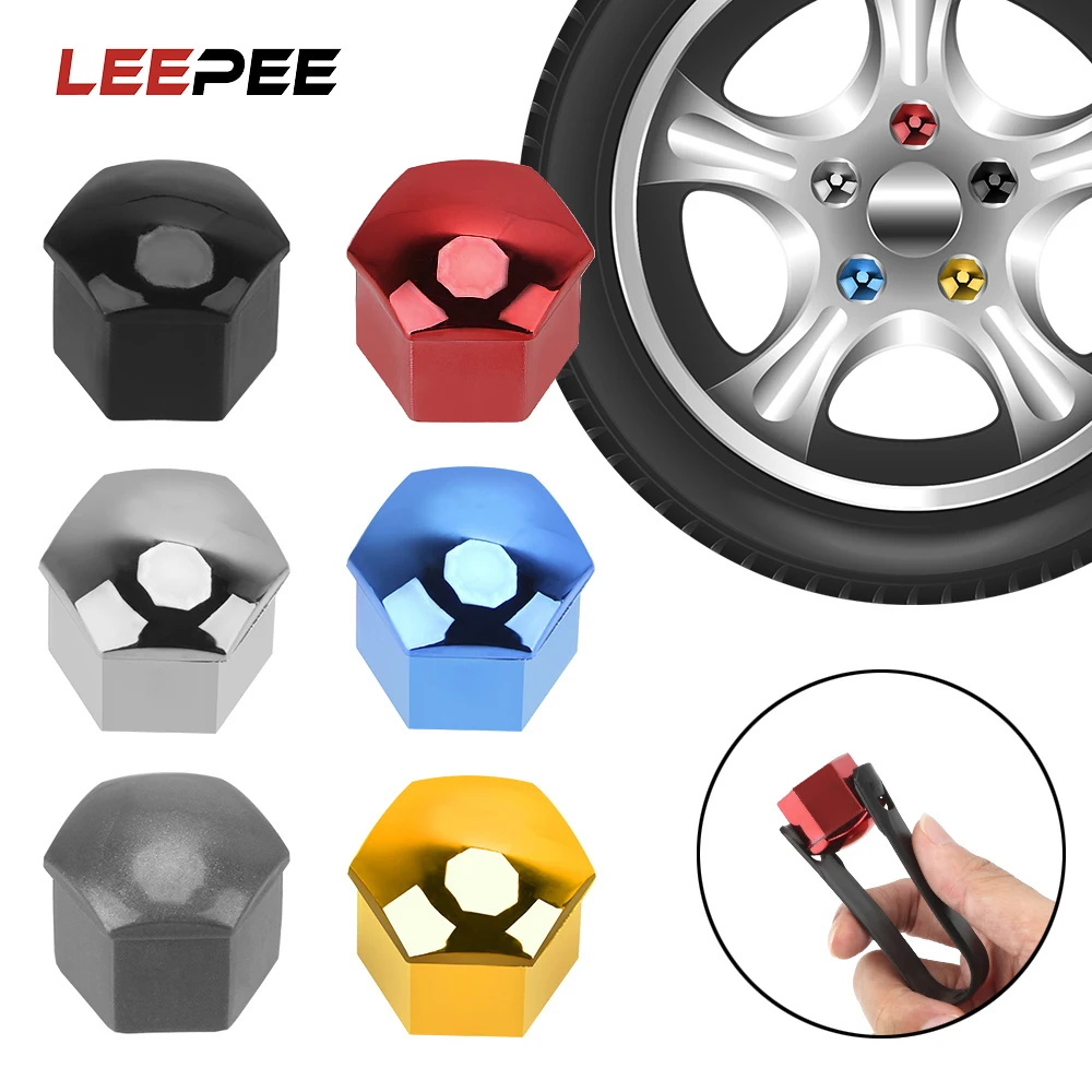 Wheel Nut Caps Bolt Nut Covers 20PCS Universal Auto Hub Screw Covers Car Tyre Nut Bolt Decorative Guards