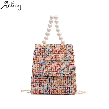 

Aelicy Women Fashion Shoulder Cute Pearl Portable Simple Messenger Bag Designer Retro 2019 New Female Crossbody Shoulder Bags