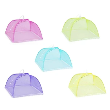 

5 Pcs Food Covers Mesh, Up Food Covers Umbrella Food Tent for Kitchen Outdoors,Parties Picnics,Reusable & Collapsible