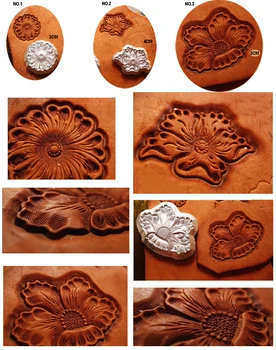 

Hand-work unique design leather working tools carving punches stamp craft tools-Flower pattern