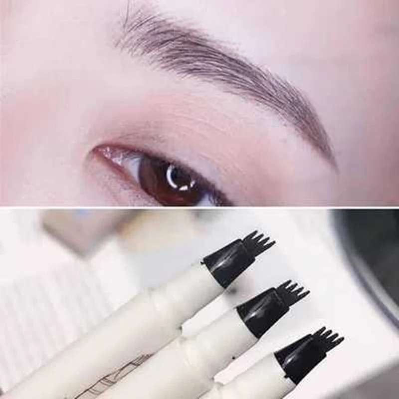 Microblading, ручка для бровей, водостойкая, вилка, кончик для бровей, карандаш для татуировки, долговечный, профессиональный, тонкий, для эскиза, жидкий, для бровей, TSLM1