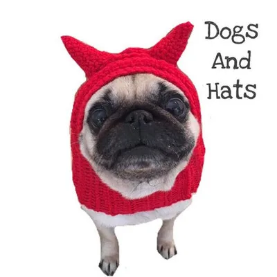 Новинка, шляпа для животных, милая, красная, в форме рога, стерео, собака, шляпа, рога, Рождество, Хэллоуин, шляпа