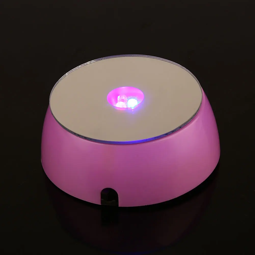 3LED Lamp Stand Base Plastic Crystal Lamp Base Holder Random Color Bulbs