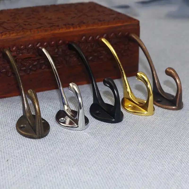 10 шт. винтажный стиль сплав крючок для шкафа ретро Золотой ванной настенный