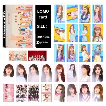 

30 Pcs/set KPOP IZONE Album La Vie En Rose With The Same Paragraph LOMO Box Small Card Set Photocard Dropshipping