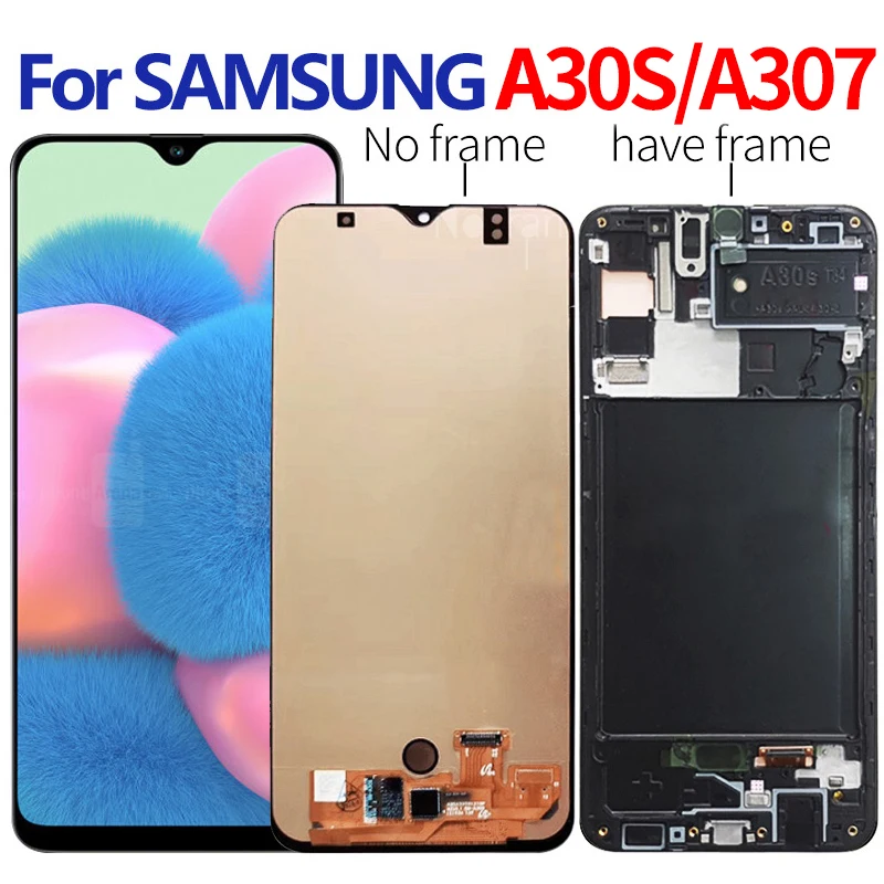 ЖК-дисплей 6 4 дюйма SUPER AMOLED для Samsung galaxy A30S A307 A307F A307FN сменный ЖК-экран с