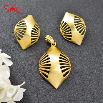 

Sunny Jewelry Alloy Trendy Luxury Jewelry 2020 Wing Feather Jewelry Set For Women Girls Earrings Necklace Pendant For Wedding