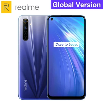 Preise Realme 6 6,5 Zoll Android 10,0 Smartphone Helio G90T 4G Handy 4GB RAM 128GB ROM Octa Core Handy 64MP Al Quad Kamera