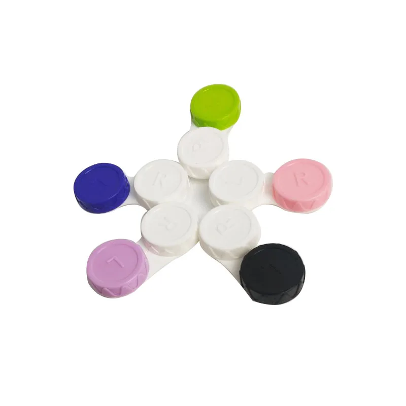5Pcs Contact Lenses For Eyes L+R Cases Storage Holder Soaking Container Glasses Cosmetic Contact Lenses Cases For Eyes Travel