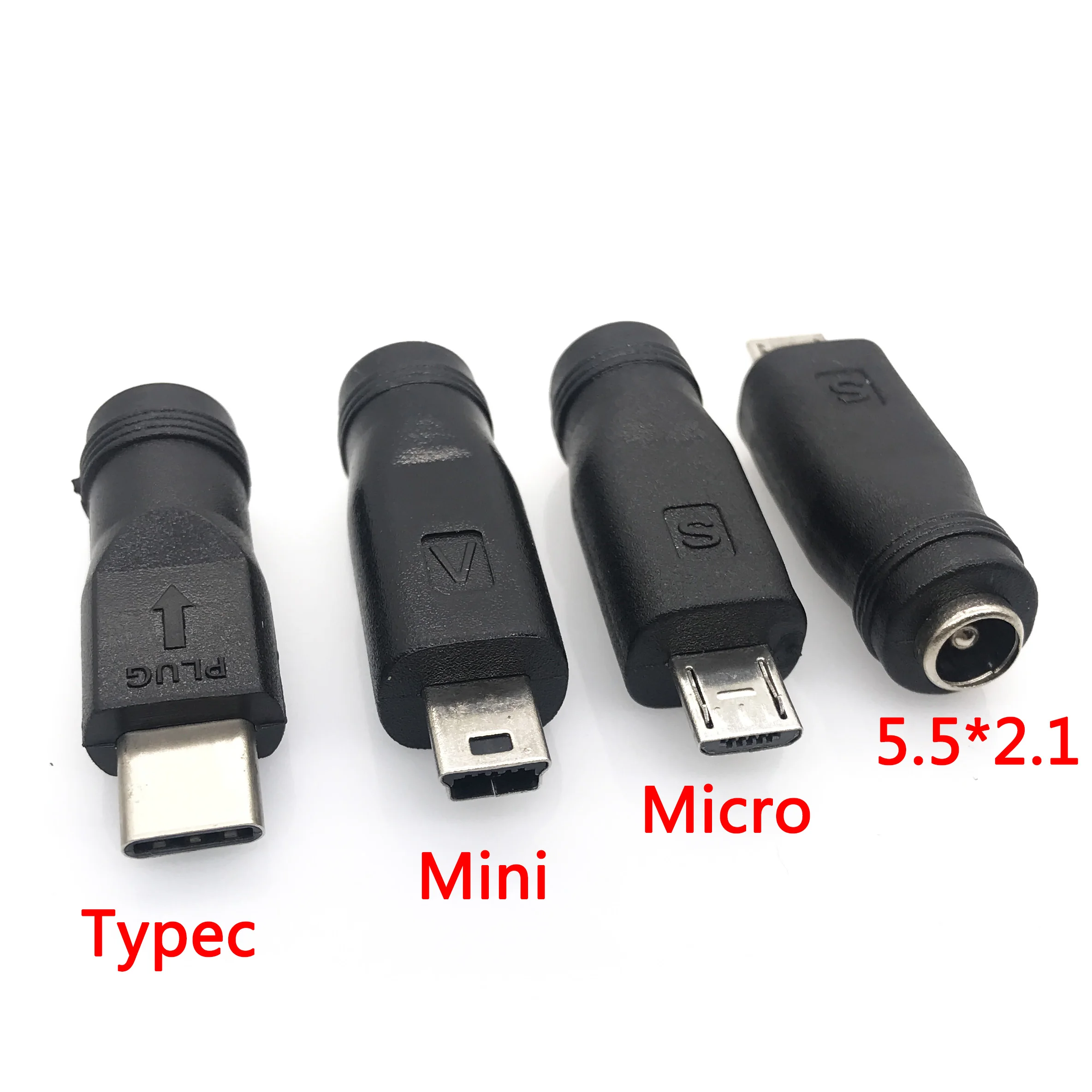 1 шт. 5 В DC 5,5*2,1 мм, разъем питания USB 3,1 type C USB-C type-c 5,5 мм* 2,1 мм Mini USB и Micro USB DC адаптер питания