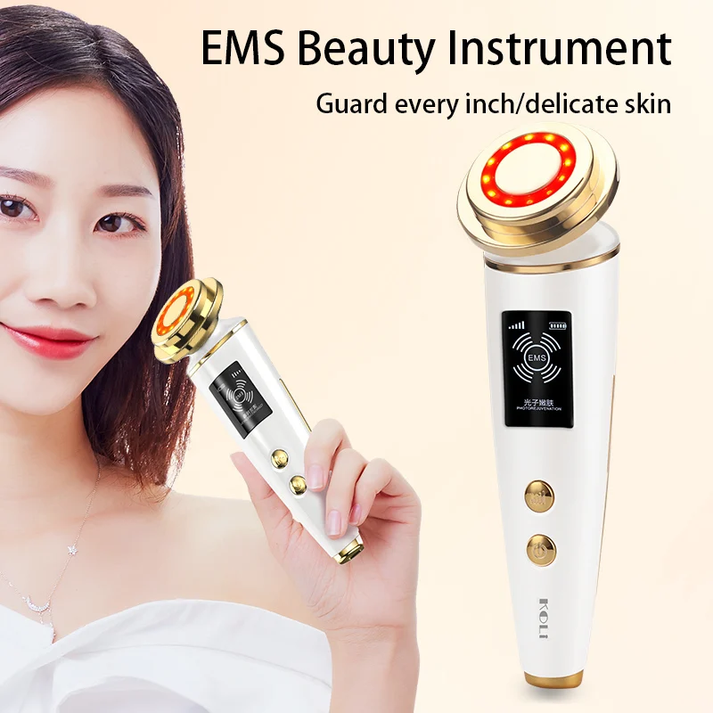 KOLI EMS Ion Beauty Instrument Electric Facial Cleansing Brush Facial Care Tool Device Face Massager IPL beauty KOLI EMS Ion Beauty Instrument Electric Facial Cleansing Brush Facial Care Tool Device Face Massager IPL beauty